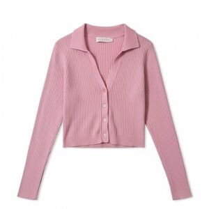 Meshki Blush Ribbed Knit Top